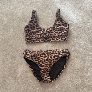 Girls Leopard Print Bikini. Size 10